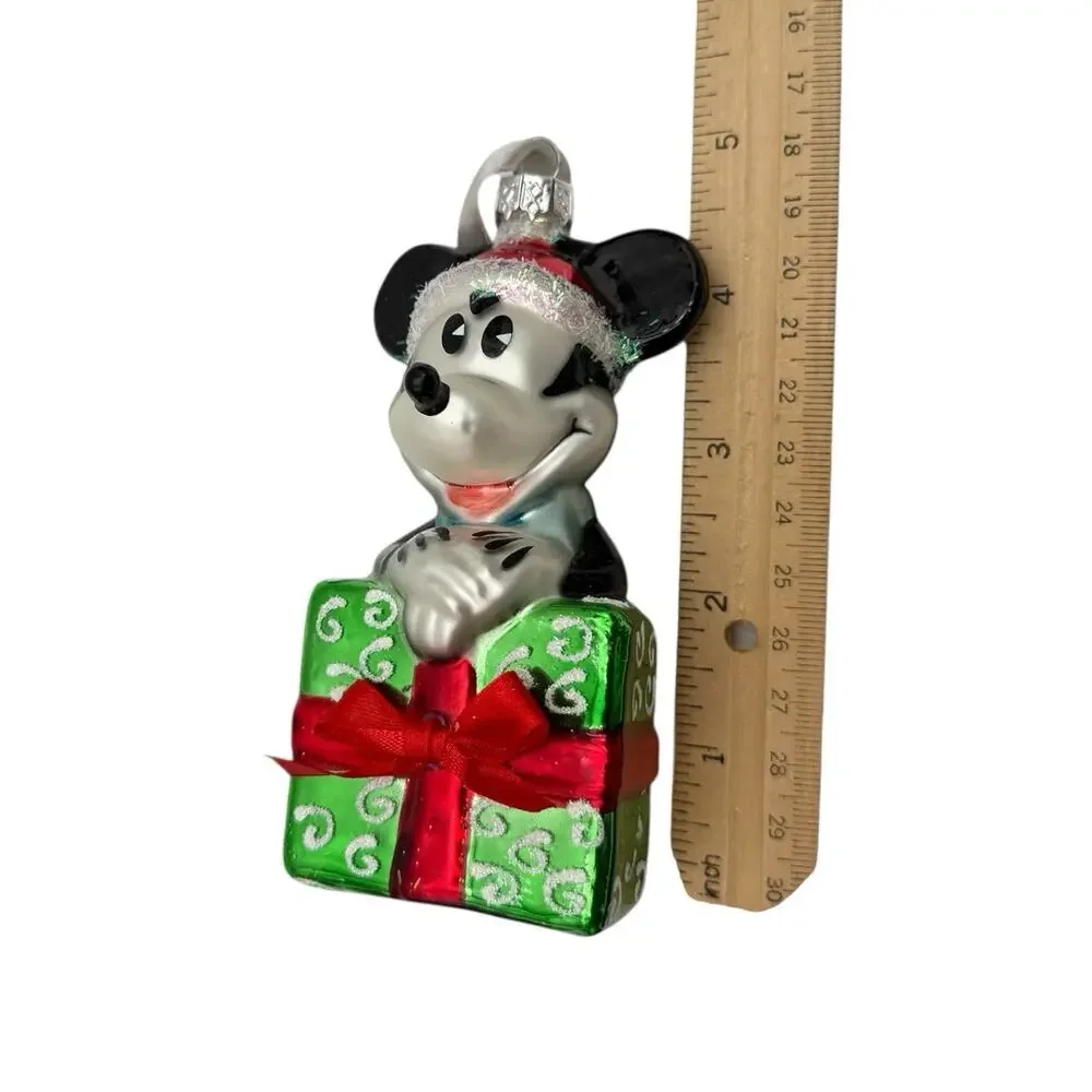 Hallmark Disney Christmas Tree Blown Glass Ornament -‎ Mickey Mouse (2015) w/box